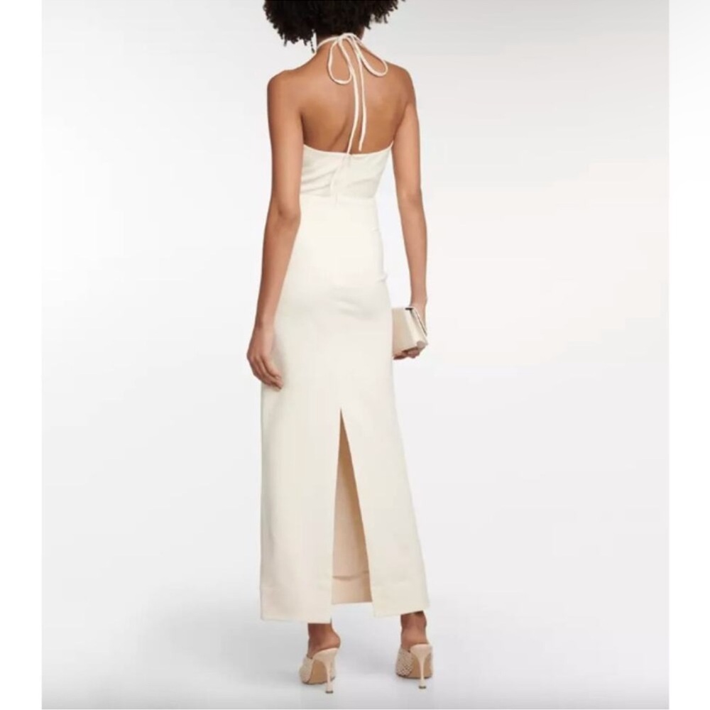 STAUD Abigail white halter dress NWT